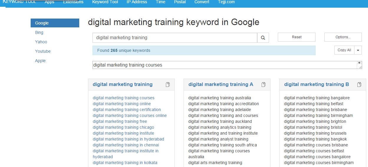 SEO keyword research tool